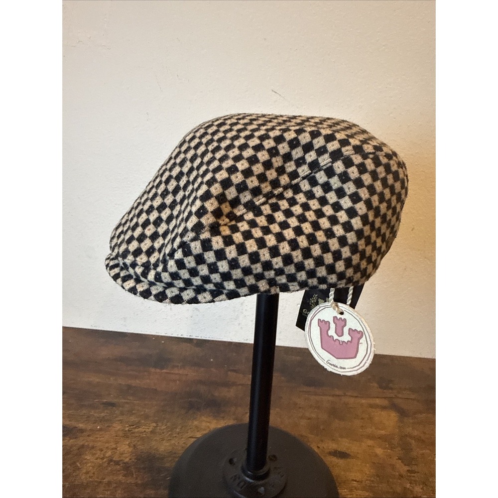 Vtg Goorin Bros Youth Newsboy Cap Sand Cassel Kids Hat NWT Wool Blend M/L